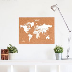 Wereldkaart prikbord