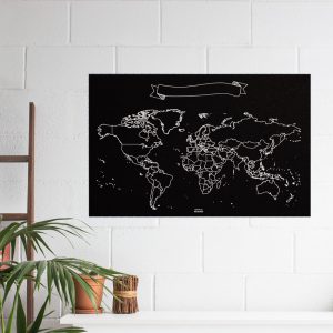 wereldkaart krijt