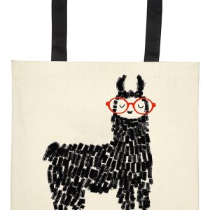 katoenen shopper lama