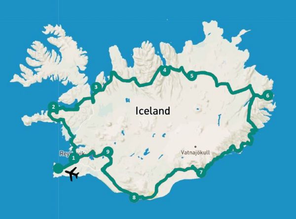 Kaart IJsland