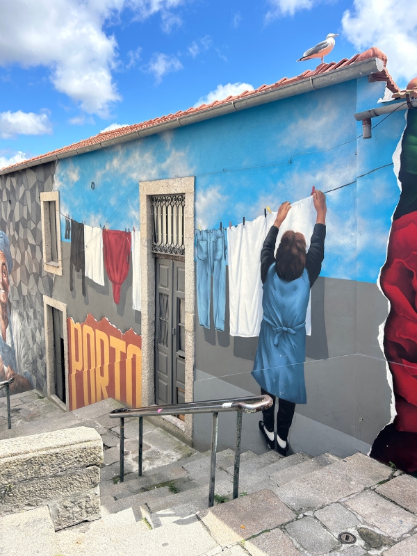 Streetart murals in Porto